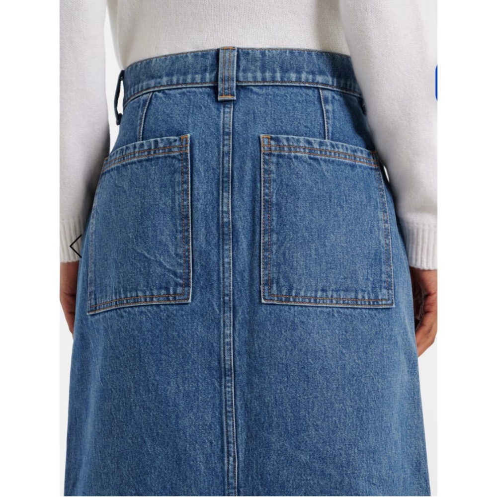 Khaite Genevieve Denim Midi Skirt - Picture 8 of 10